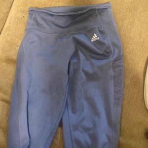 Adidas Blue leggings. Stretchy. Size Small. Never Worn. Great condition